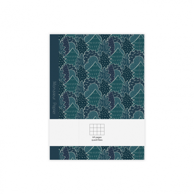 Monsieur Papier - Squared notebook small size Brocéliande