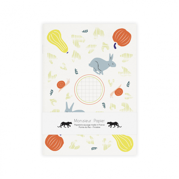 Monsieur Papier - Carnet quadrillé petit format Slim Au potager