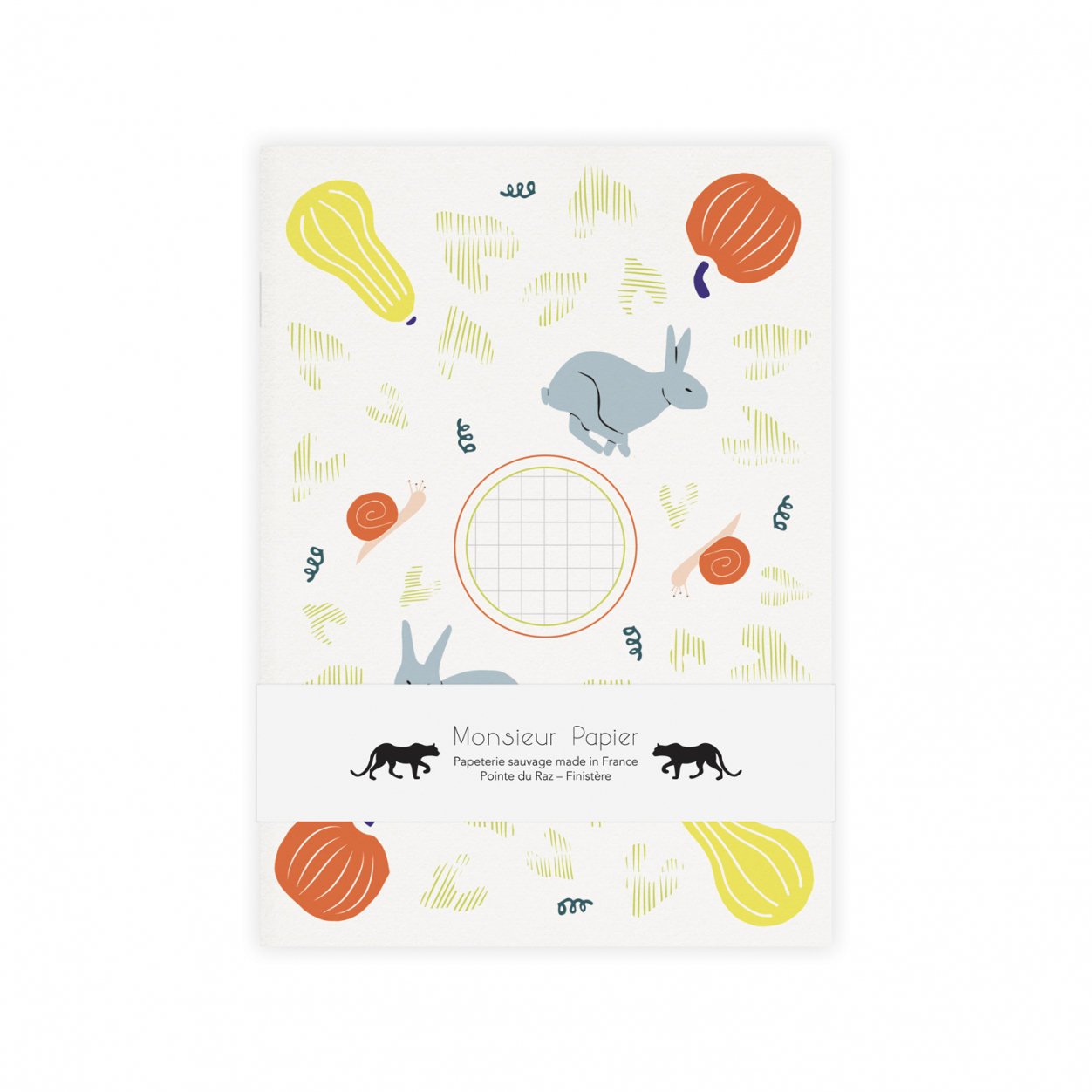 Monsieur Papier - Carnet quadrillé petit format Slim Au potager