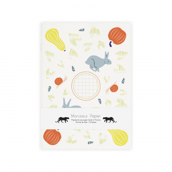 Monsieur Papier - Squared notebook small size Slim Au potager