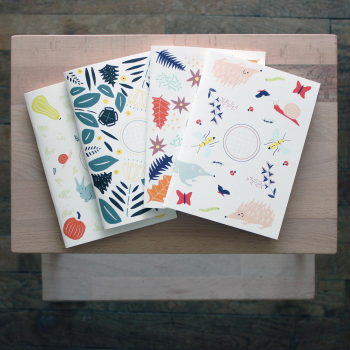 Monsieur Papier - Carnet quadrillé petit format Slim Au potager