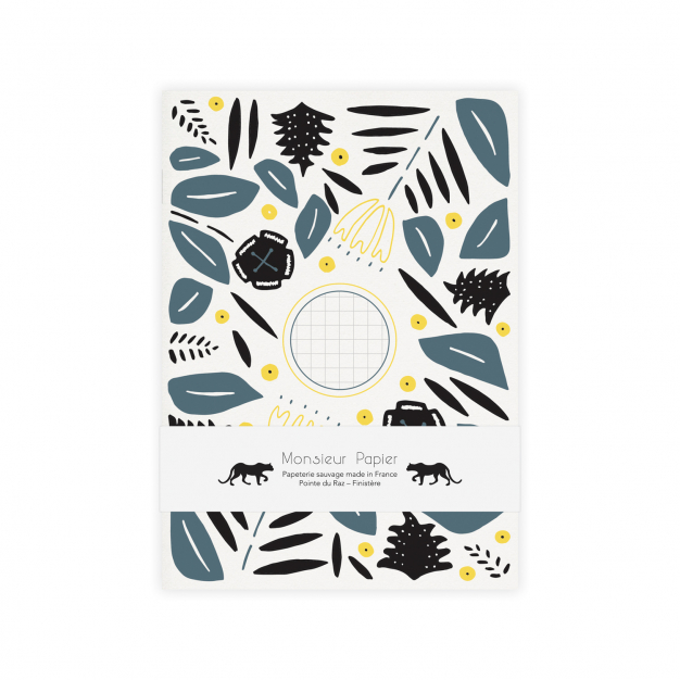 Monsieur Papier - Carnet quadrillé petit format Slim Perce-neige