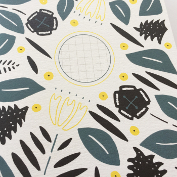 Monsieur Papier - Carnet quadrillé petit format Slim Perce-neige