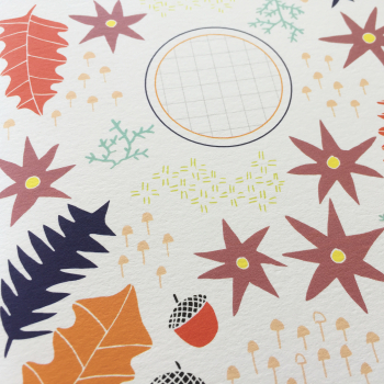 Monsieur Papier - Carnet quadrillé petit format Slim Sous-bois