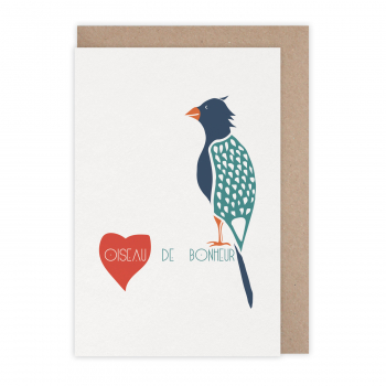 Monsieur Papier - Carte Oiseau de bonheur
