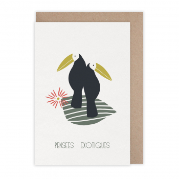 Monsieur Papier - Card Pensées exotiques toucans