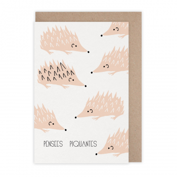 Monsieur Papier - Card Pensées piquantes hérissons