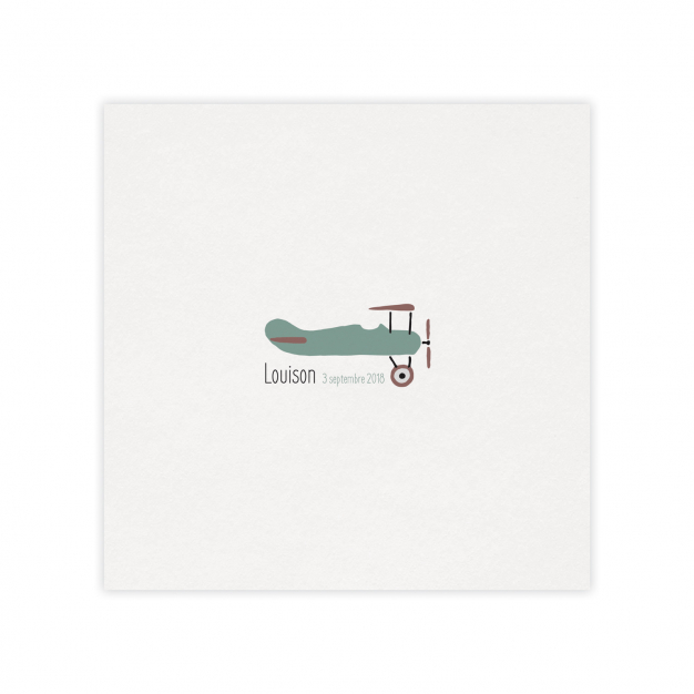 Monsieur Papier - Faire-part naissance Aéroplane