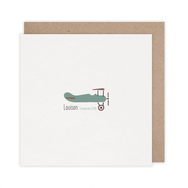 Monsieur Papier - Faire-part naissance Aéroplane