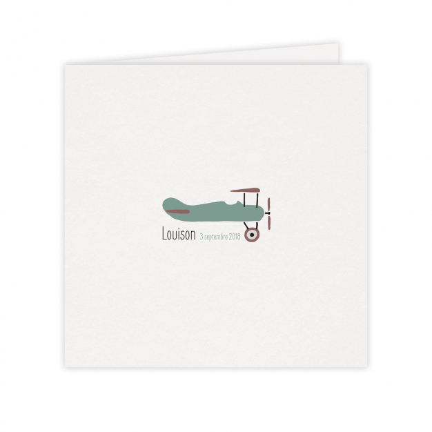 Monsieur Papier - Faire-part naissance Aéroplane