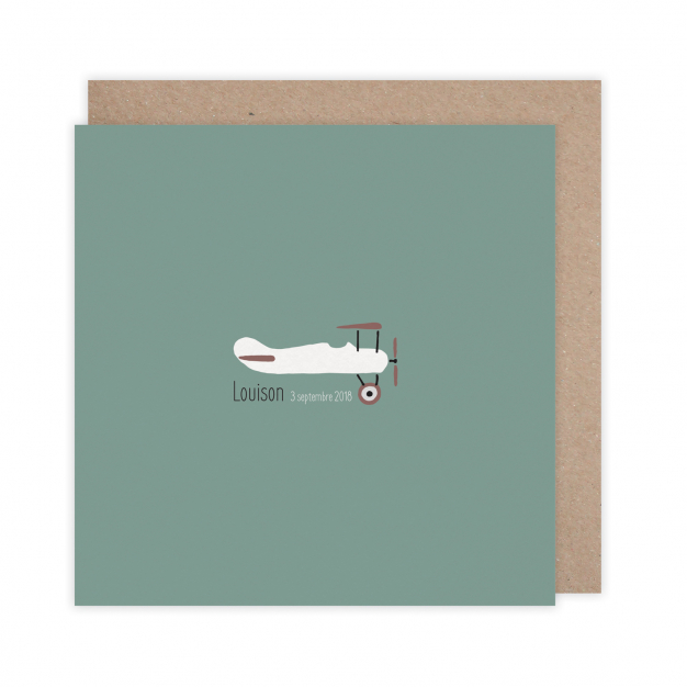 Monsieur Papier - Faire-part naissance Aéroplane