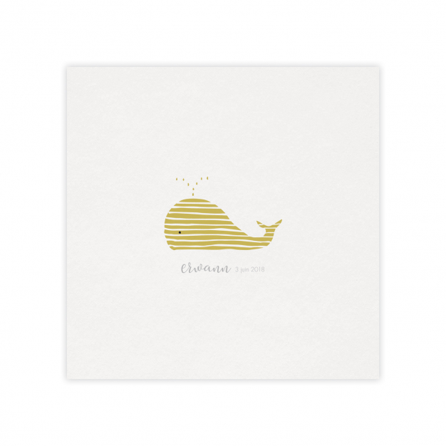 Monsieur Papier - Faire-part naissance Baleine