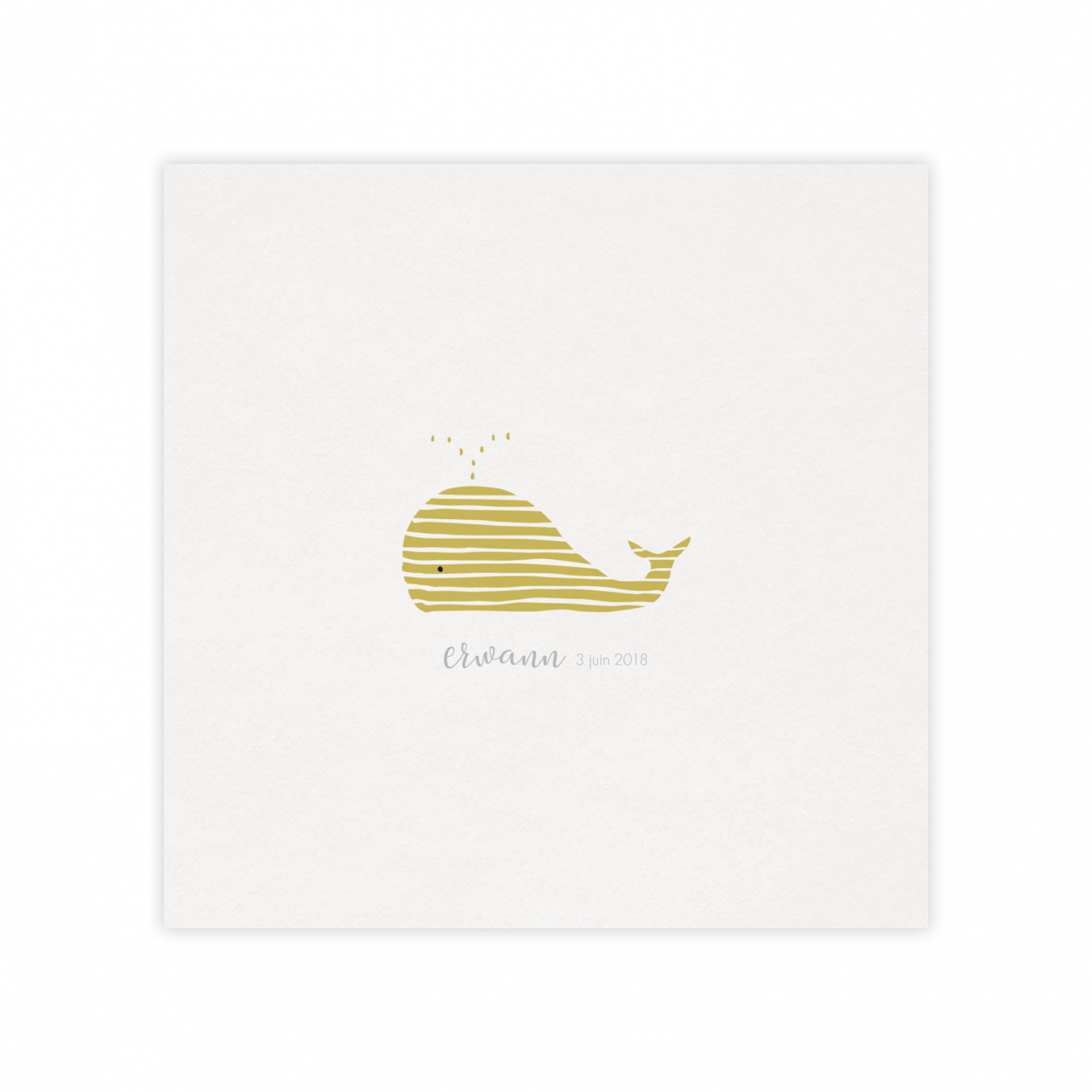 Monsieur Papier - Faire-part naissance Baleine