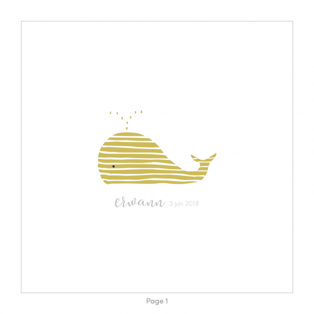 Monsieur Papier - Faire-part naissance Baleine
