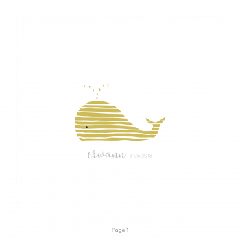 Monsieur Papier - Faire-part naissance Baleine