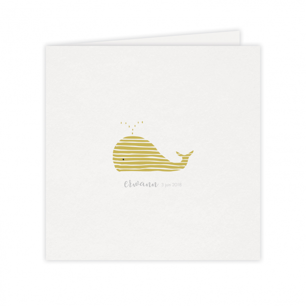 Monsieur Papier - Faire-part naissance Baleine