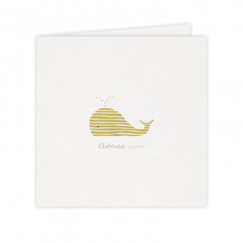 Monsieur Papier - Faire-part naissance Baleine