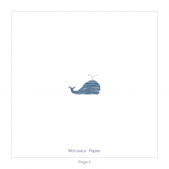 Monsieur Papier - Faire-part naissance Baleines