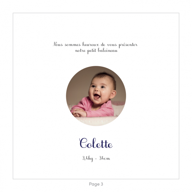 Monsieur Papier - Faire-part naissance Baleines