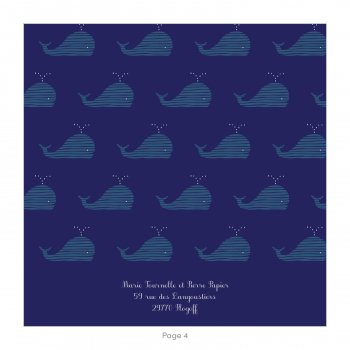 Monsieur Papier - Faire-part naissance Baleines