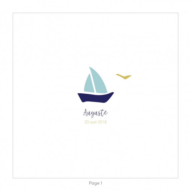 Monsieur Papier - Faire-part naissance Bateau