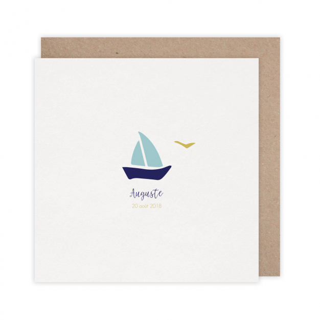 Monsieur Papier - Faire-part naissance Bateau