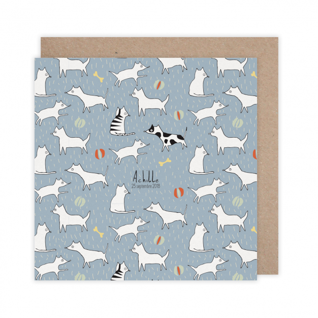 Monsieur Papier - Faire-part naissance Cats and dogs