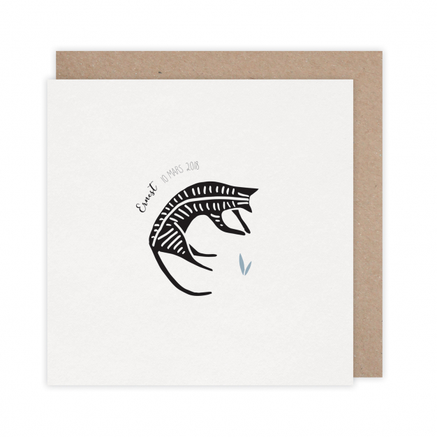 Monsieur Papier - Faire-part naissance Chat fleur