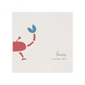 Monsieur Papier - Faire-part naissance Crabe 1