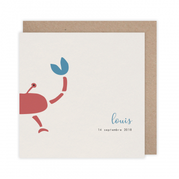 Monsieur Papier - Faire-part naissance Crabe 1