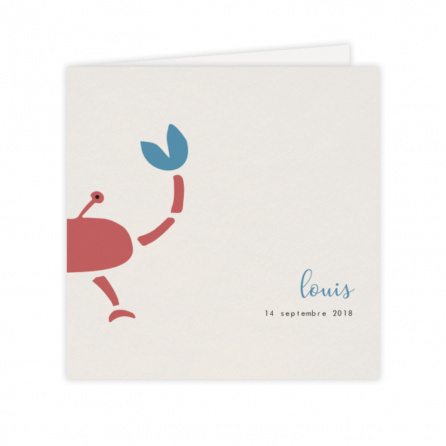 Monsieur Papier - Faire-part naissance Crabe 1