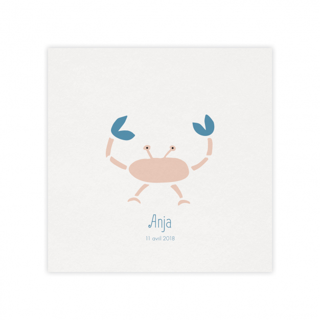 Monsieur Papier - Faire-part naissance Crabe 2