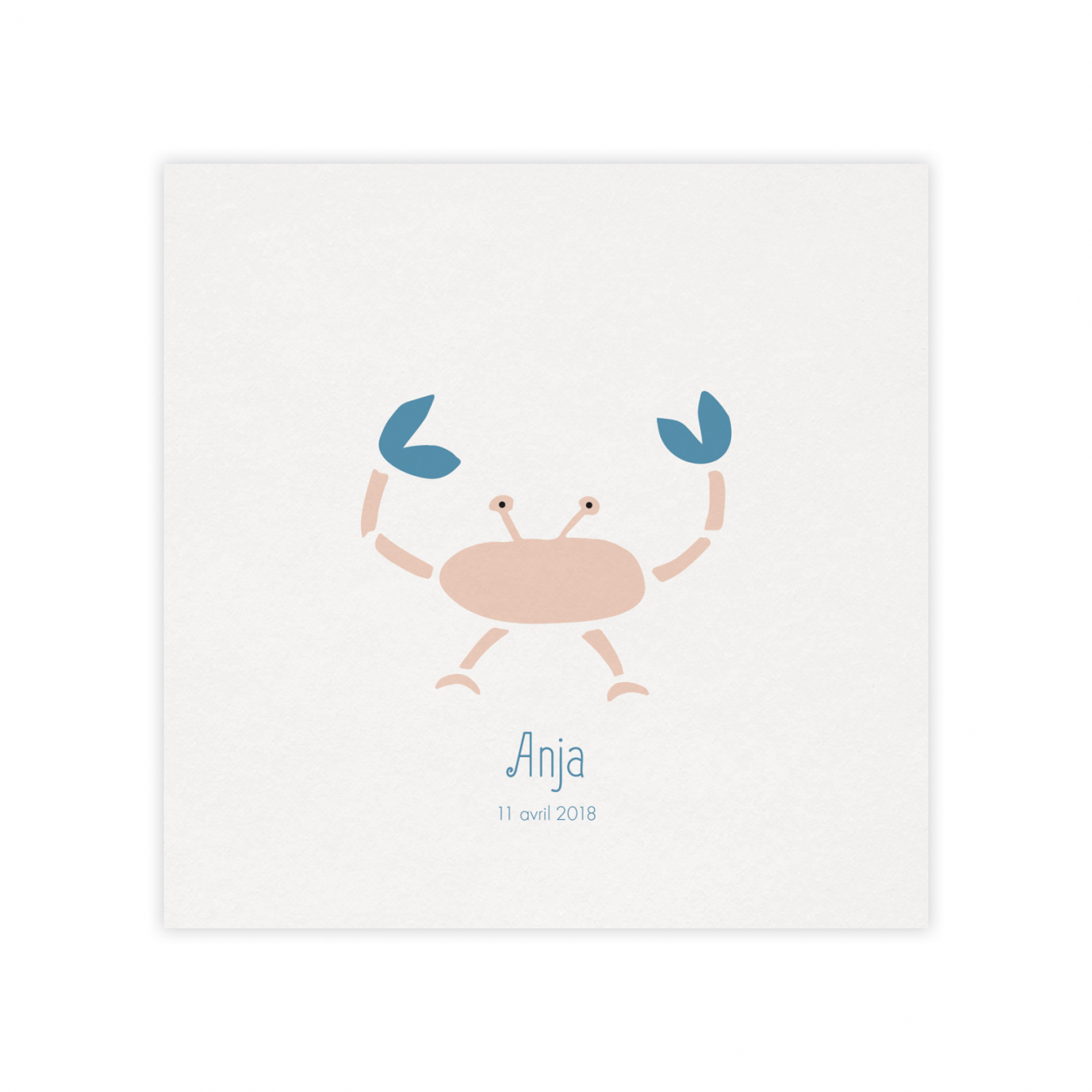 Monsieur Papier - Faire-part naissance Crabe 2