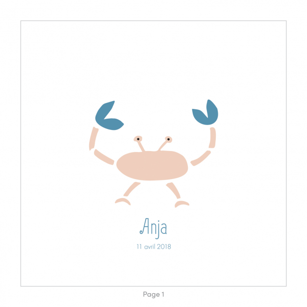 Monsieur Papier - Faire-part naissance Crabe 2