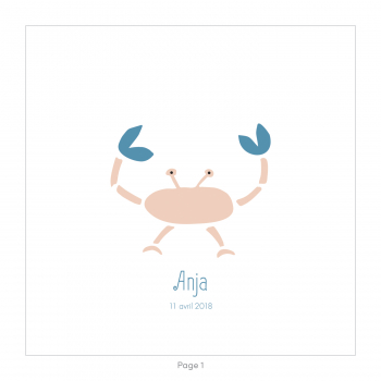 Monsieur Papier - Faire-part naissance Crabe 2