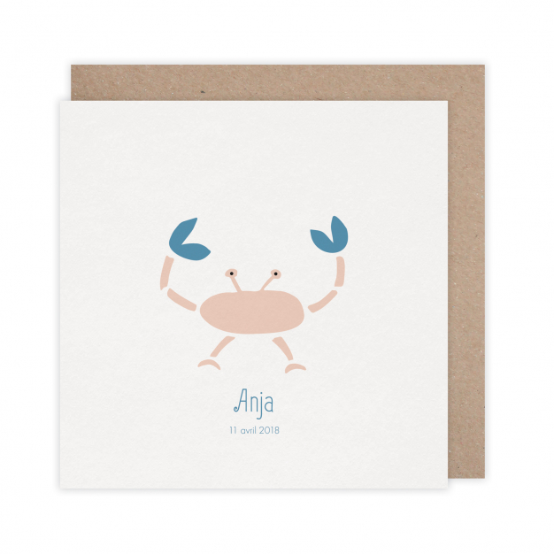 Monsieur Papier - Faire-part naissance Crabe 2