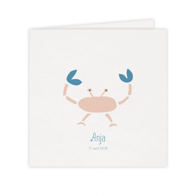 Monsieur Papier - Faire-part naissance Crabe 2