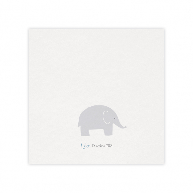 Monsieur Papier - Faire-part naissance Éléphant 1