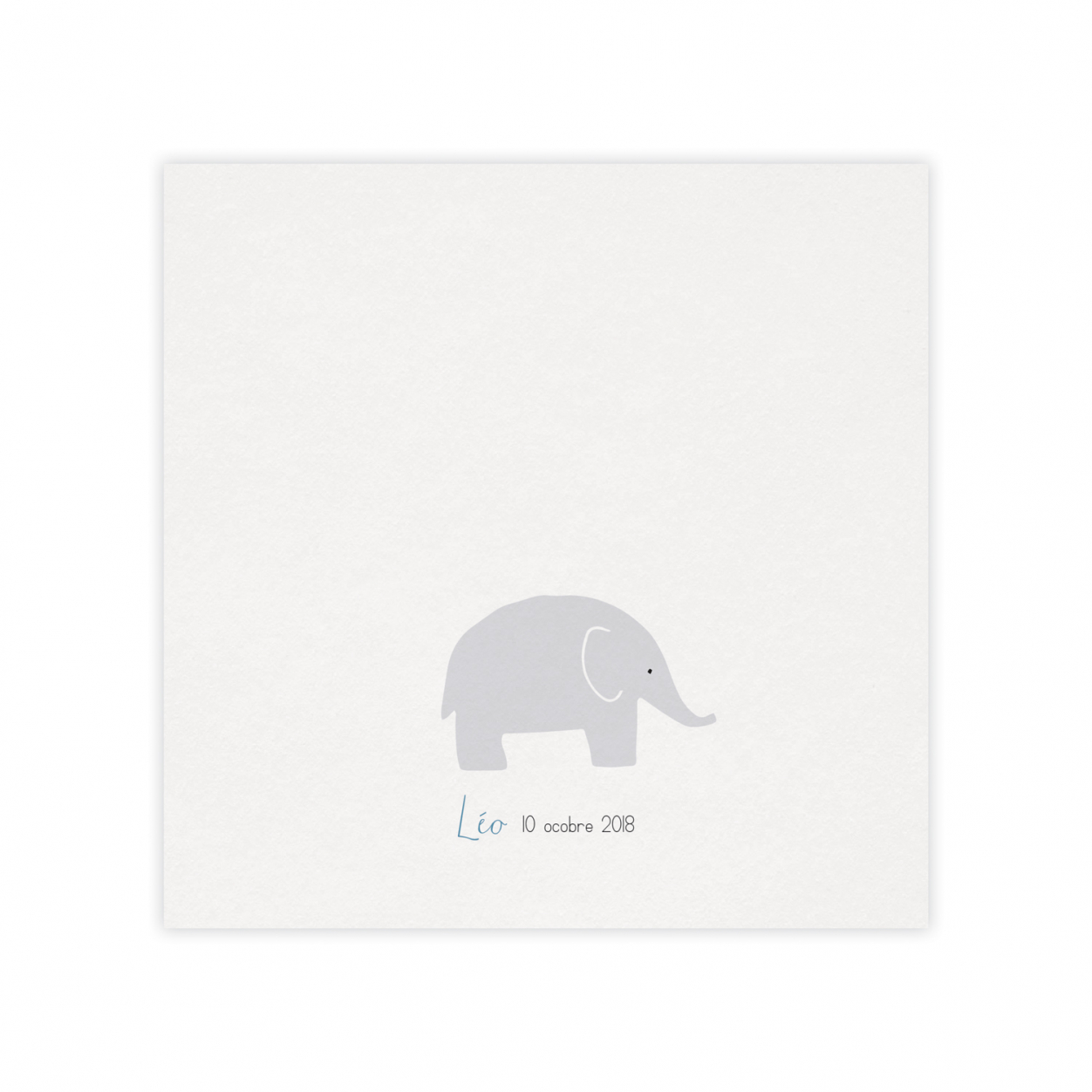 Monsieur Papier - Faire-part naissance Éléphant 1