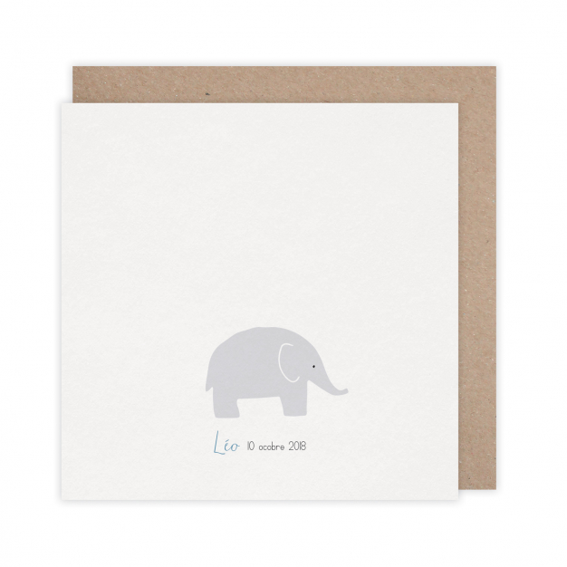 Monsieur Papier - Faire-part naissance Éléphant 1