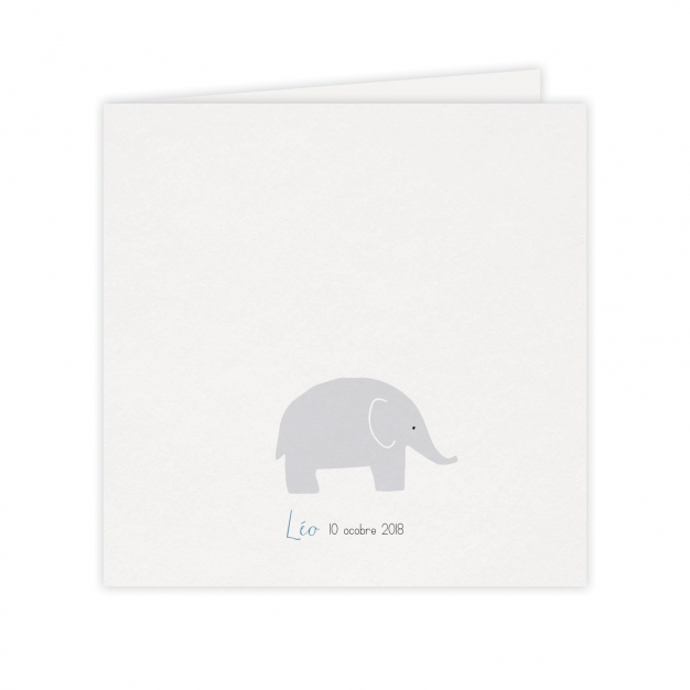 Monsieur Papier - Faire-part naissance Éléphant 1