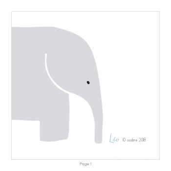 Monsieur Papier - Faire-part naissance Éléphant 2