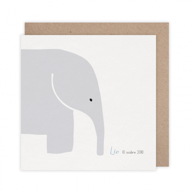 Monsieur Papier - Faire-part naissance Éléphant 2