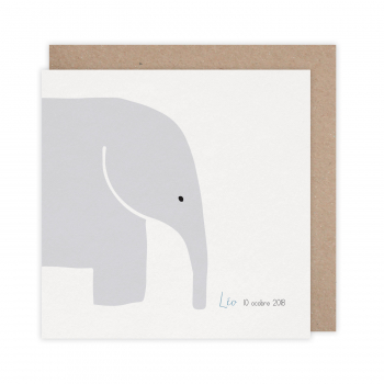 Monsieur Papier - Faire-part naissance Éléphant 2
