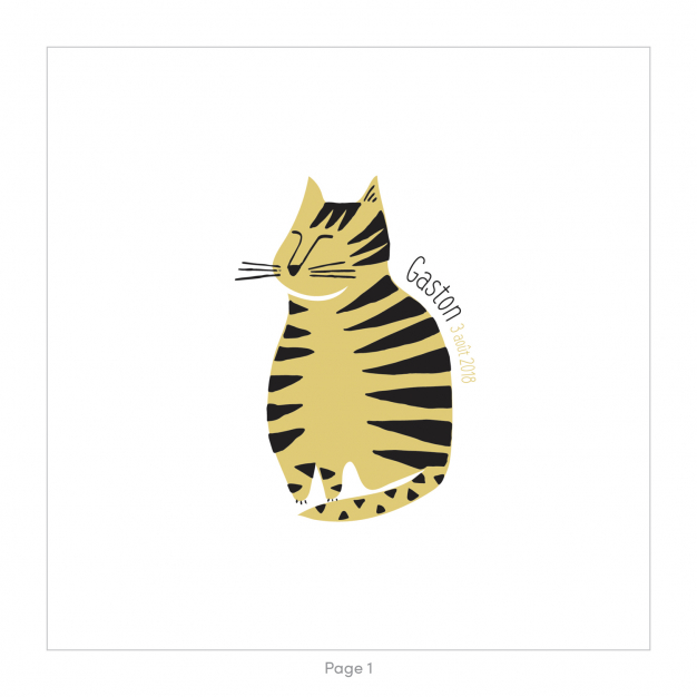 Monsieur Papier - Faire-part naissance Gros chat