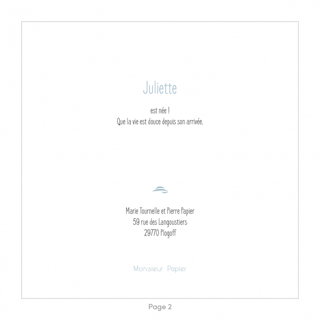Monsieur Papier - Faire-part naissance Grues