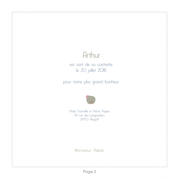 Monsieur Papier - Faire-part naissance Kangourous