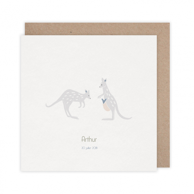Monsieur Papier - Faire-part naissance Kangourous