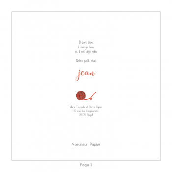 Monsieur Papier - Faire-part naissance Meow