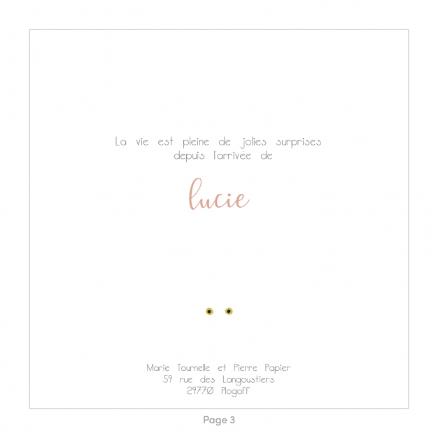 Monsieur Papier - Faire-part naissance Panthère